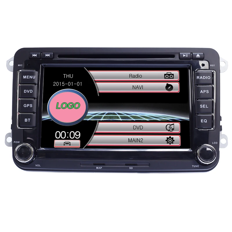  2 Din Car Radio GPS for Passat B6 Golf 5 Polo Jetta GTI  7 Inches Capacitive Touch Screen Car Stereo GPS Navigation Radio RDS 