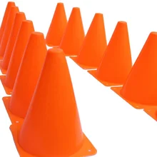 Hot 12Pcs 18cm Dazzling Toys Traffic Orange Cones Marker Course Football Riding Excercise Supplies DO2