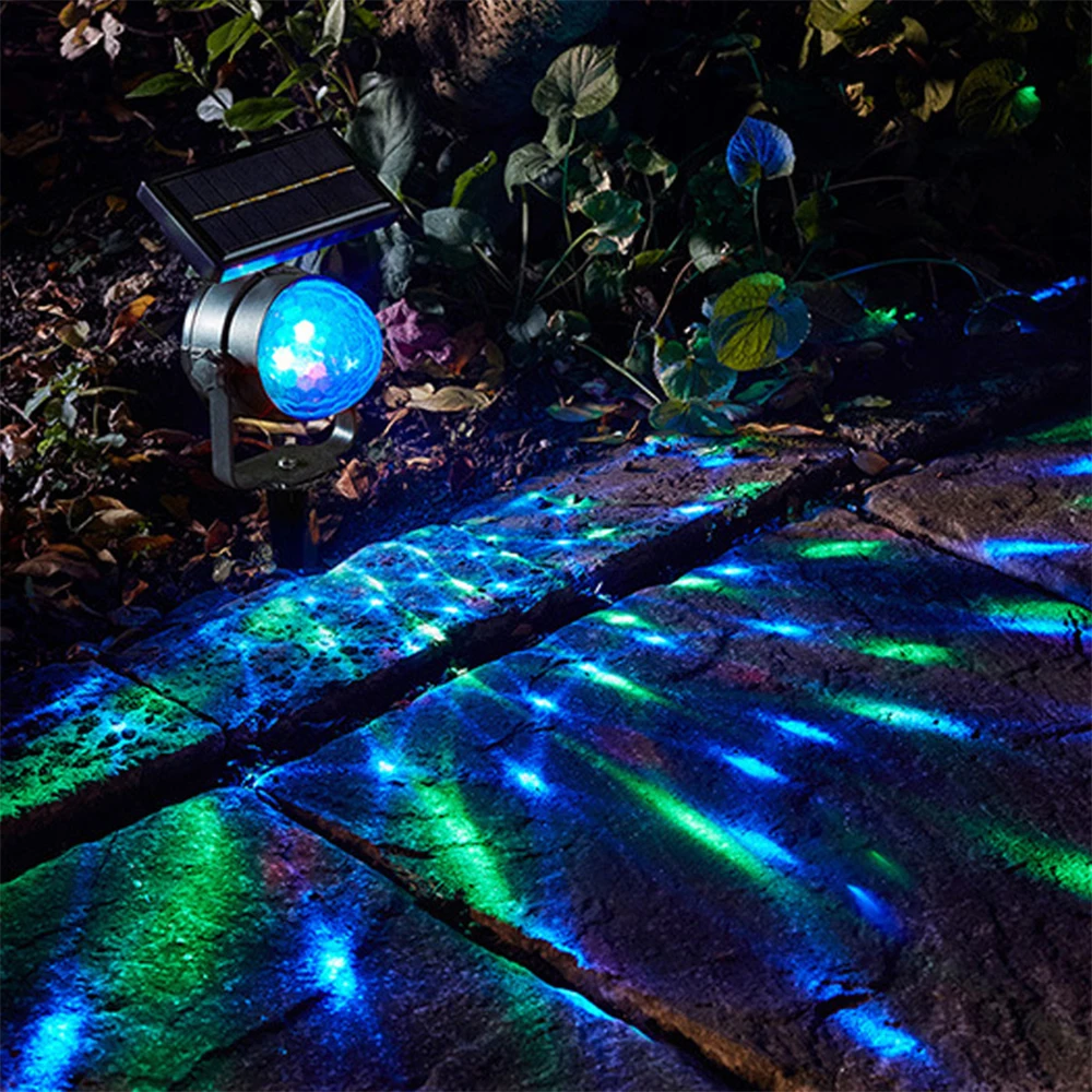 

Solar Power Outdoor Garden Yard Lawn Light Waterproof IP65 Effect Disco Lawn Lamp for Party Holiday Landscape