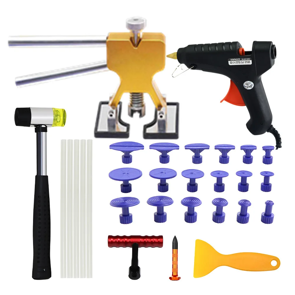 

FURUIX Paintless Dent Repair Tool Auto Dent Puller Car Dent Damage Repair Hand Tool pdr glue tabs reverse hammer