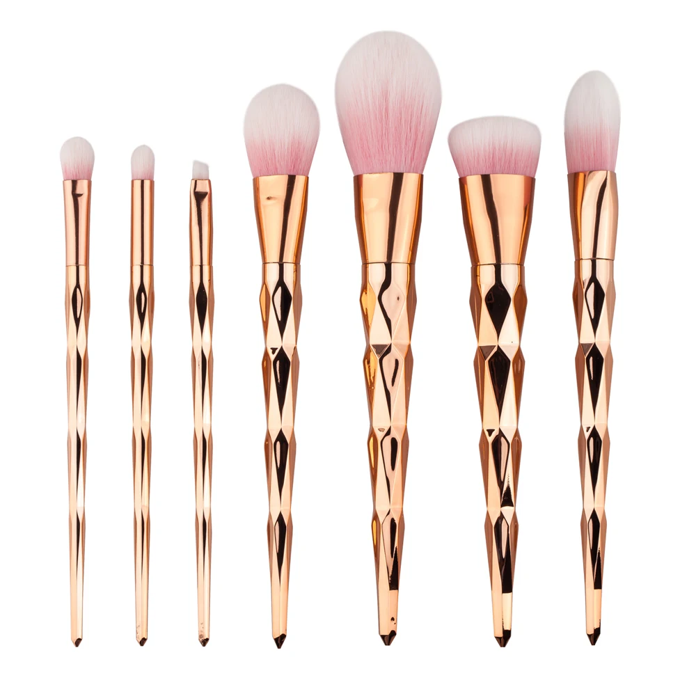 7pcs/lot Pro Nylon Wool Face Makeup Brush Set Foundation Powder Facial Eyeshadow Eyeliner Blending Cosmetic Beauty Make Up Tools