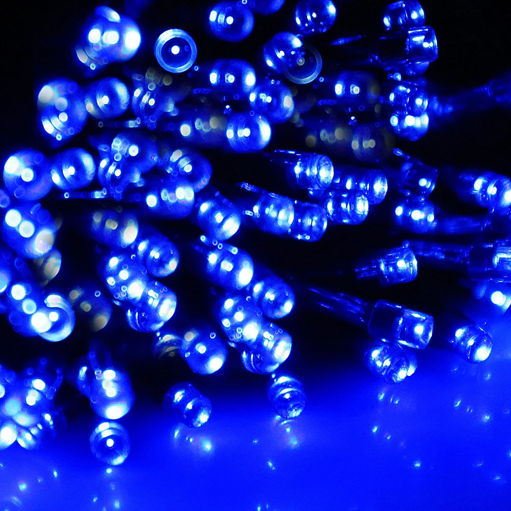 Гирлянда с питанием от солнечной батареи 50 м 500 светодиодный|led solar fairy lights|led light