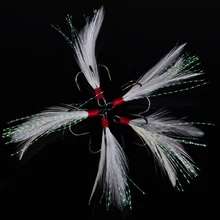 20 шт./лот Рыбалка Крючки ВЧ с Перо для гольян Рыболовные приманки воблеры тройной Крючки