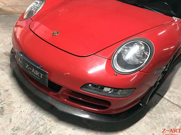 Z-ART RS углеродное волокно передняя губа для Porsche 911 2005-2009 углеродное волокно ремонт подбородка для Porsche 997 997,1 передний спойлер