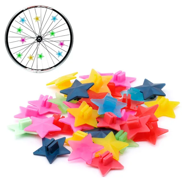 Bicycle Bike Wheel Plastic Spoke Bead Kids Children Clip Colored Decoration JJ