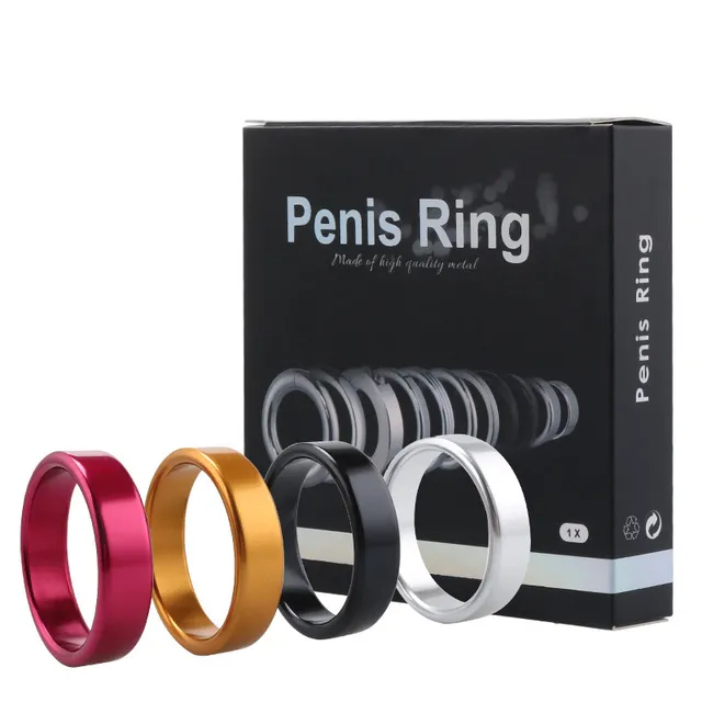 40mm 45mm 50mm Penis Ring Aluminum Male Chastity Device Cock Ring Erotic Adult Product Sex Toy For Men Delay Ejaculation Lasting 1