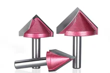 1pc Shank 8mm V Type Slotting Cutter Router Bits For Wood Tungsten 3D Woodworking Trimming Cutter For Acrylic MDF PVC Wood