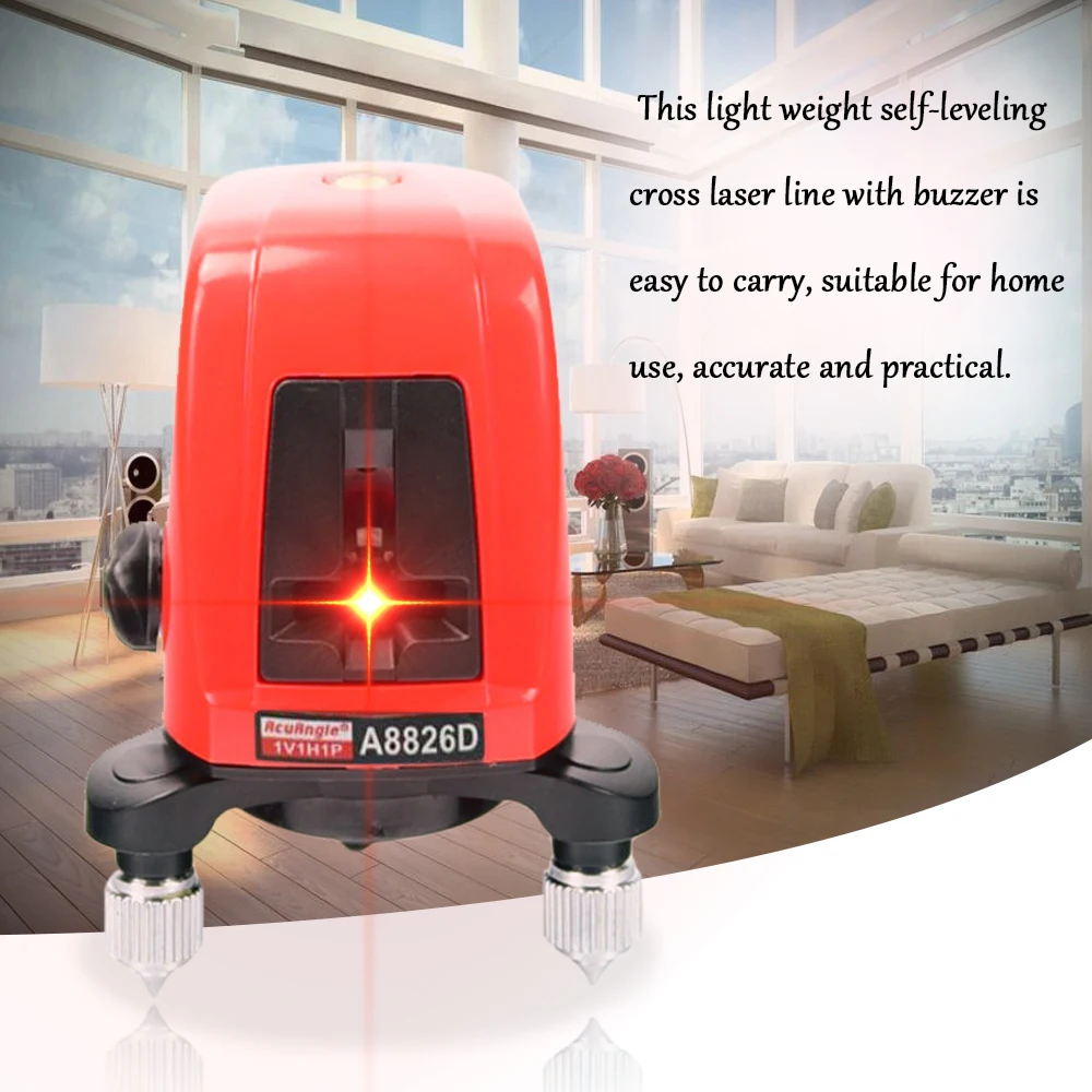 

360 Degree Laser Level Portable Self-leveling Cross Laser Line 2 Line 1 Dot Horizonatal Vertical Red Line Lazer Level