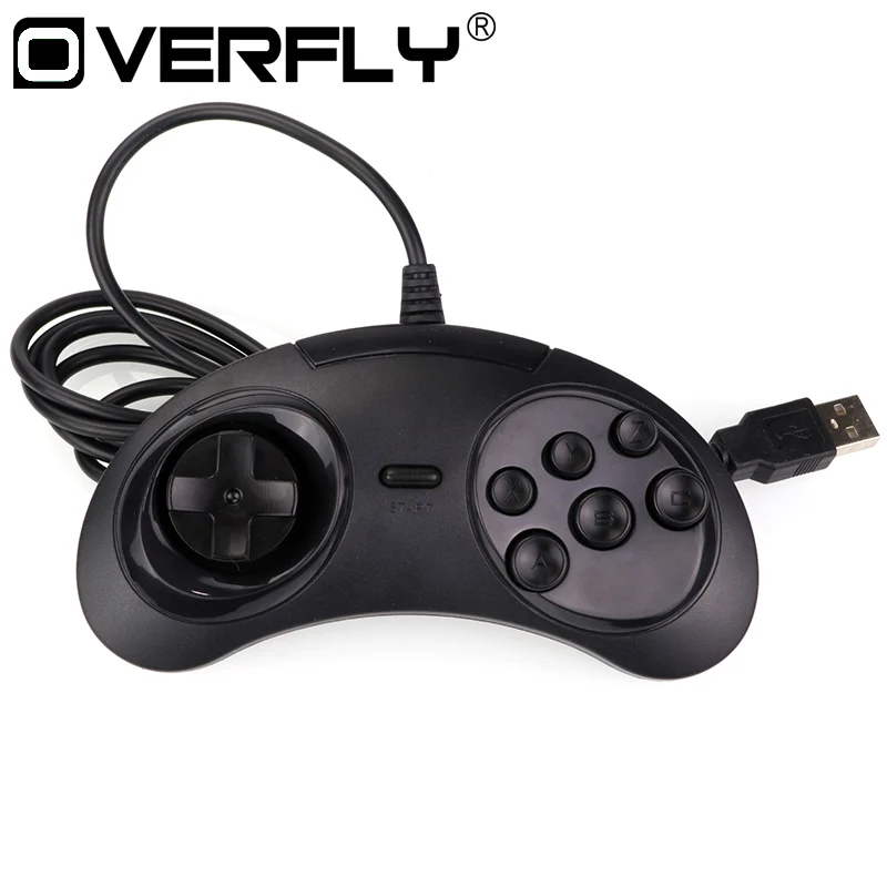 Геймпад для SEGA Genesis/MD2 Y1301 игровой контроллер USB 6 кнопок держатель джойстика ПК MAC