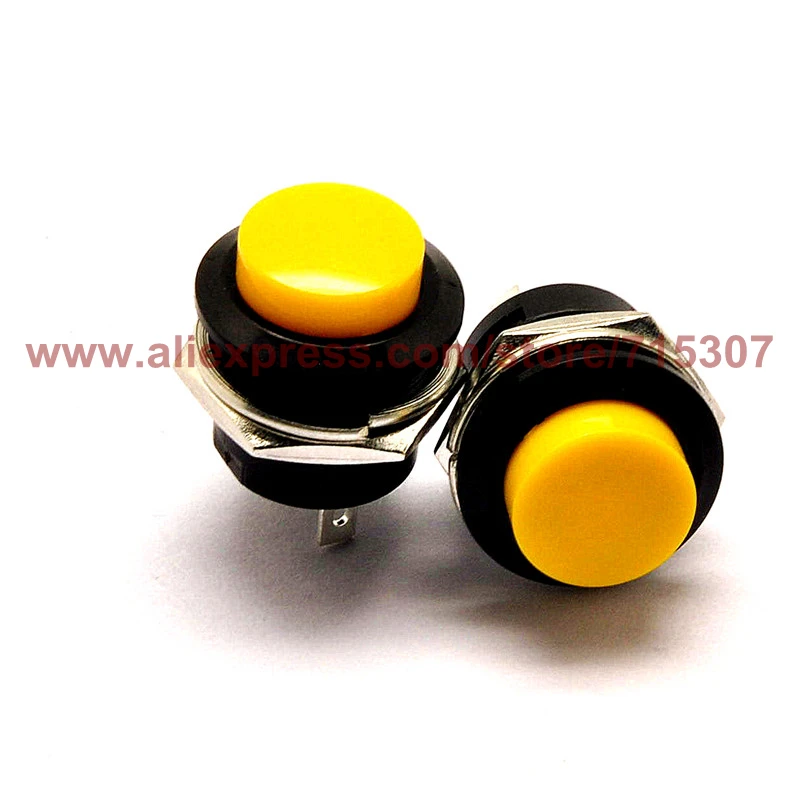 PHISCALE 10pcs Yellow color push button switch R13 507 reset button