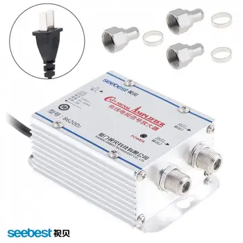 

SB-8620D2 CATV 1 In 2 Out Amplifier 20db Cable TV Signal Amplifier Booster Splitter Support 45-860MHz 2W for Family Routing