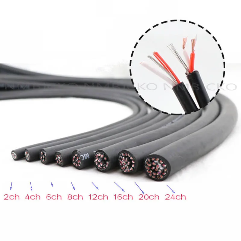 US $25.70 High Quality NMBJCKO Series 16 Channel Way Balanced Audio Multicore Cable Snake For Stage Multimedia Audio Cable With 5M