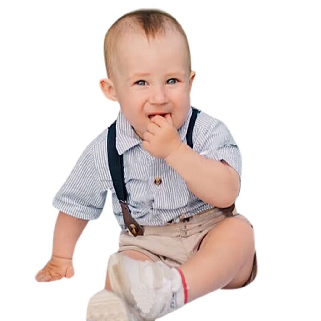 Для Одежда для новорожденных малышей Костюм Джентльмена лук Рубашка с галстуком на подтяжках шорты, детские штаны, костюм, Детские ползунки для маленьких мальчиков erkek bebek giyim