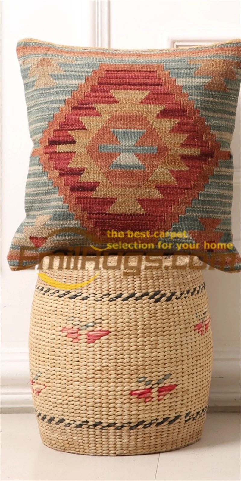 Kilim Pillow Cushion Cover Diy Hand Woven Wool Varies Quare