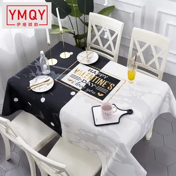 

Printed Waterproof Table Cloth for Wedding Dining Room Cotton Linen Tablecloth Dining Table Cover For Kitchen Home Decor C