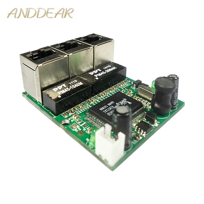 

OEM manufacturer company direct sell Realtek chip RTL8306E mini 10/100mbps rj45 lan hub 3 port ethernet switch pcb board