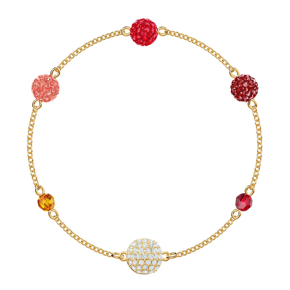 

SWA RO 2019 Trend New Remix Collection Pop Strand Hidden Magnetic Buckle Shiny Spherical Color Crystal Fashion Women's Bracelet