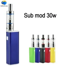 Fashion electronic cigarette Sub mod 30w kit Vape Box Mod with 2ml 0.5 ohm M18 atomizer 30w battery e cig mods evaporator kits