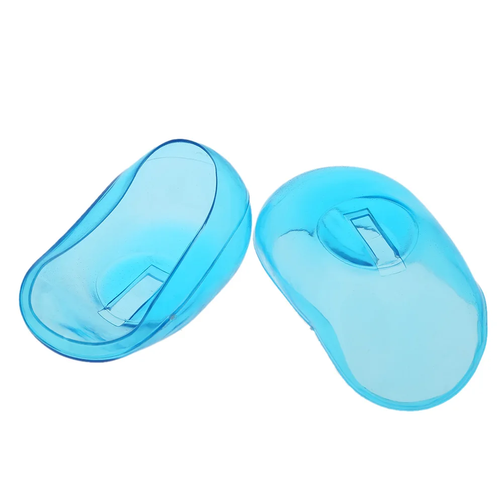 

Blue Transprarent Silicone Ear Cover Hair Dye Shield Protect Salon 2PCS
