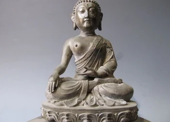 

12 Tibet Buddhism Temple Pure Copper bronze Amitabha Sakyamuni Buddha Statue
