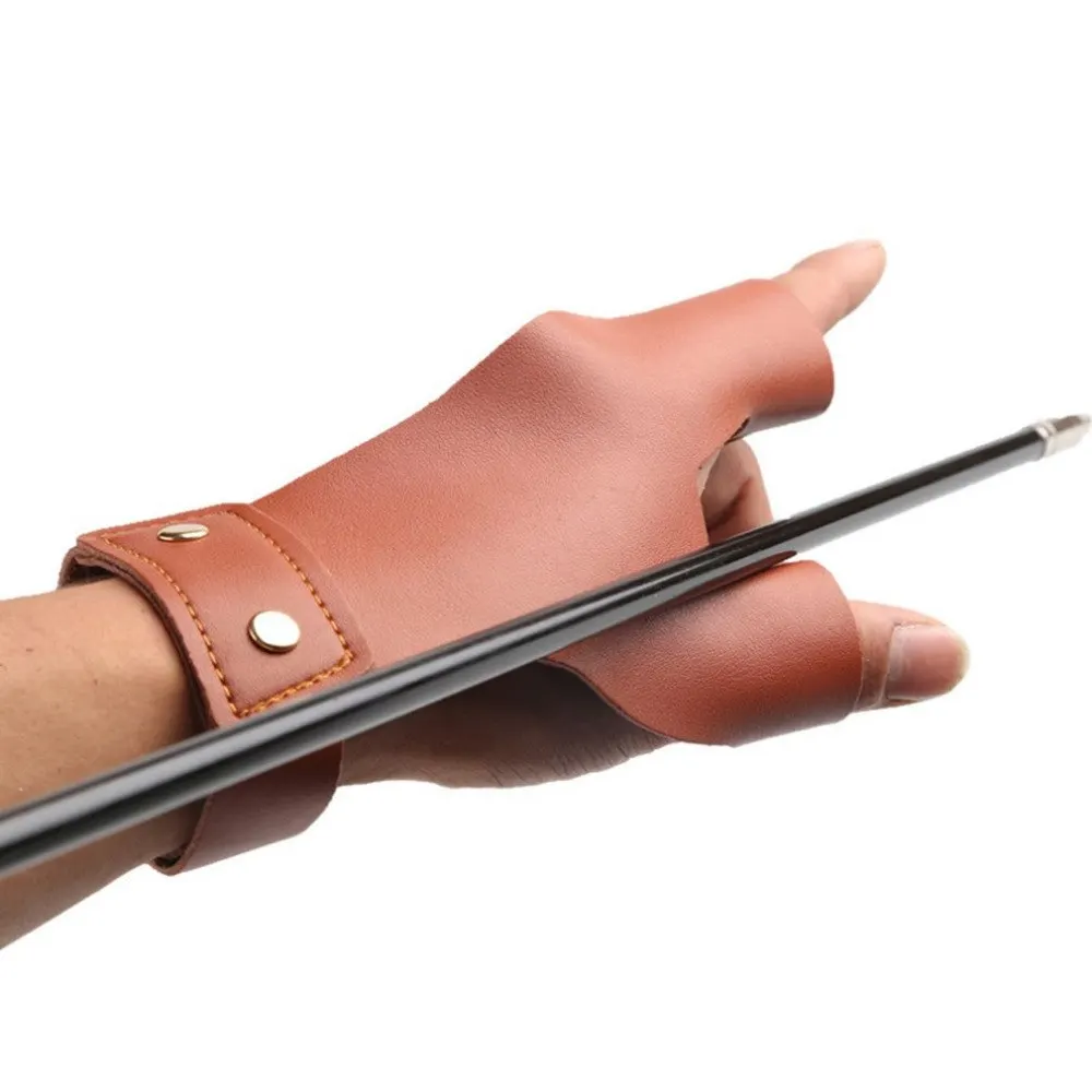 

Archery Finger Glove for Outdoor Hunting Shooting Bow Arrows Accessories Brown Leather Finger Protector Protection Left Hand New