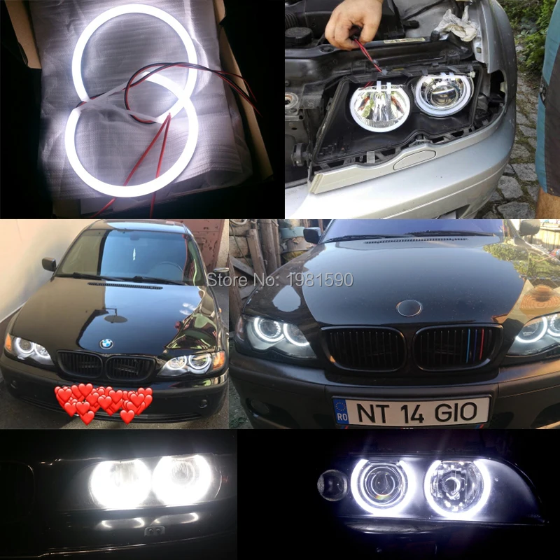 Hopstyling Xenon Белый E36 E38 E39 E46 Проектор хлопковый светильник ангельские глазки без ошибки для BMW Halo фара для поверхностного монтажа автомобиля-Стайлинг