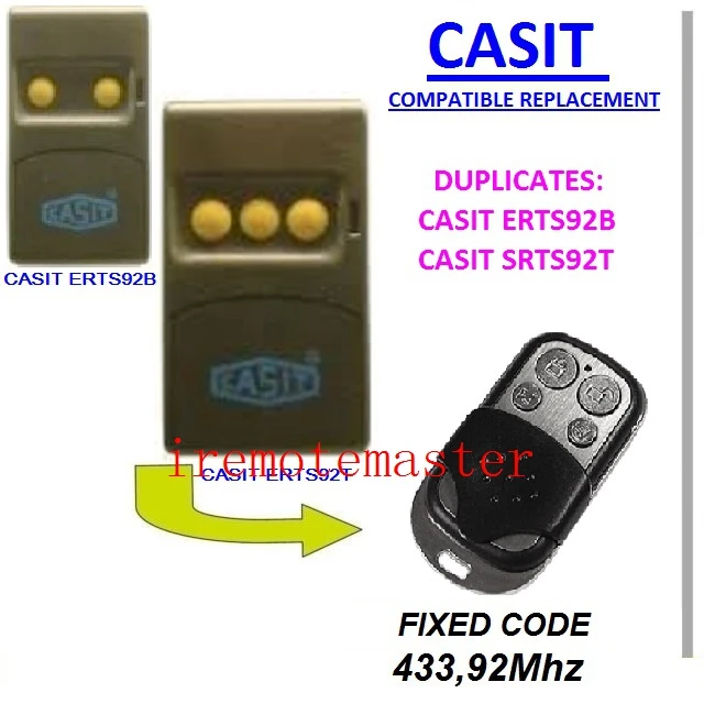 

After market CASIT ERTS92B,SRTS92T compatible remote control