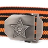 New Men & Women High Quality 3D Five Rays Star Military Belt Old CCCP Army Belt Patriotic Retired Soldiers Canvas Jeans Belt ► Photo 3/6