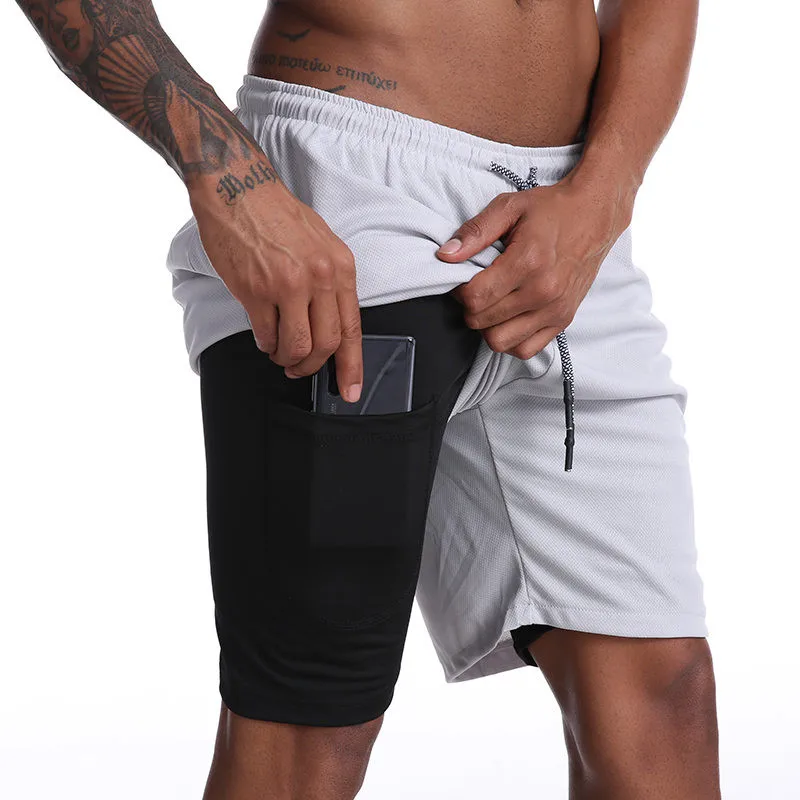 musculação respirável shorts de compressão de secagem rápida