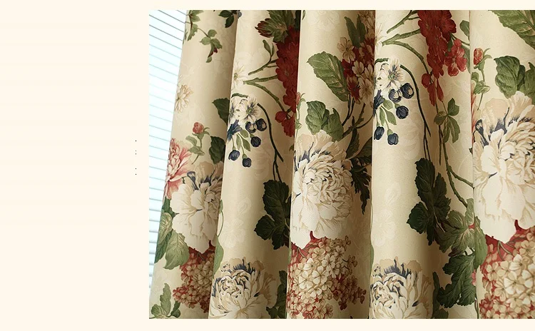 Curtains for Finished Fabrics Special Clearance Upscale Bedroom Living Room European-style Garden Curtains