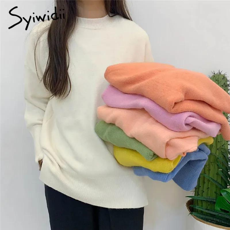 

Women's Turtleneck Sweater Women Sweater Loose Female Autumn Pullover Jumper Winter Solid Ladies Soft Sweater 2019 Oversized Top