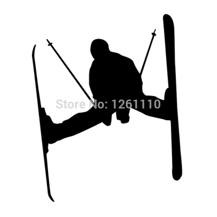 

Tahoe Skier Ski Skiing Silhouette Car Window Bumper Vinyl Sticker Decal Extreme Sports Snow Cold