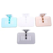 1PC Single Layer Suction Soap Dish Holder Portable Soap Dishes Storage Stand Soap Box Stand Kitchen Bathroom Accessories 4Colors