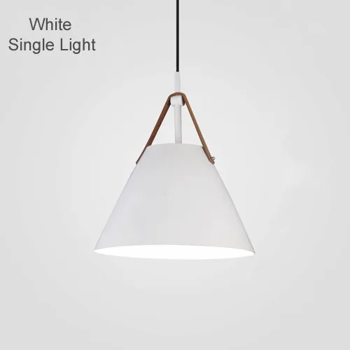 Подвесной светильник в скандинавском ресторанном стиле, светодиодный светильник на руку, для помещений, столовой, лампа для домашнего освещения, с одной-тремя головками, лампа E27 AC110-220V - Цвет корпуса: White