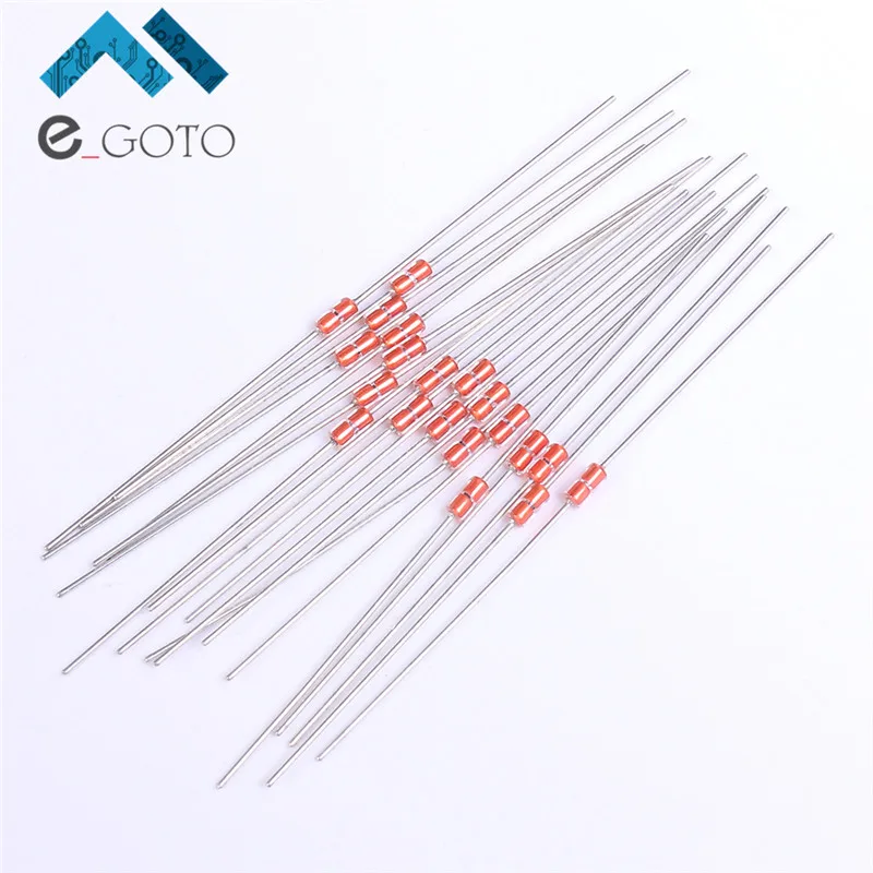 100pcs MF58 50K Glass Sealed Type Thermistor 3950 5 Sensor B Value