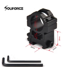 Тактическое быстросъемное QD кольцо для прицела диаметр 25,4 мм подходит для 20 мм Пикатинни для охотничьих аксессуаров