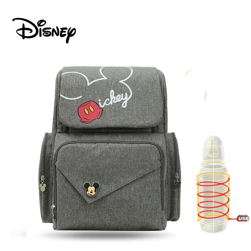 

Disney Diaper Bag Bottle Feeding Insulation Mummy Bag Oxford Cloth Diaper Storage Bag Backpack Fashion Waterproof Large Capacity
