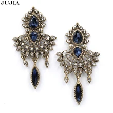Новинка, горячая Распродажа, серьги-гвоздики, модные серьги с кисточками, кристаллические винтажные массивные серьги для женщин, ювелирные изделия