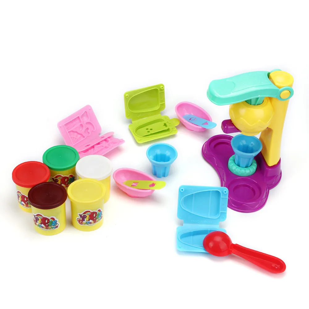 HOT Play Dough Mold Set Ice Cream Lolly Soft Clay Plasticine Kids Toy ...