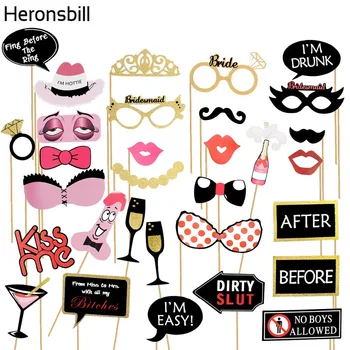 

Heronsbill Photobooth Props Hen Bachelorette Party Table Decorations Supplies Games Bridal Hens Night Accessories Team Wedding