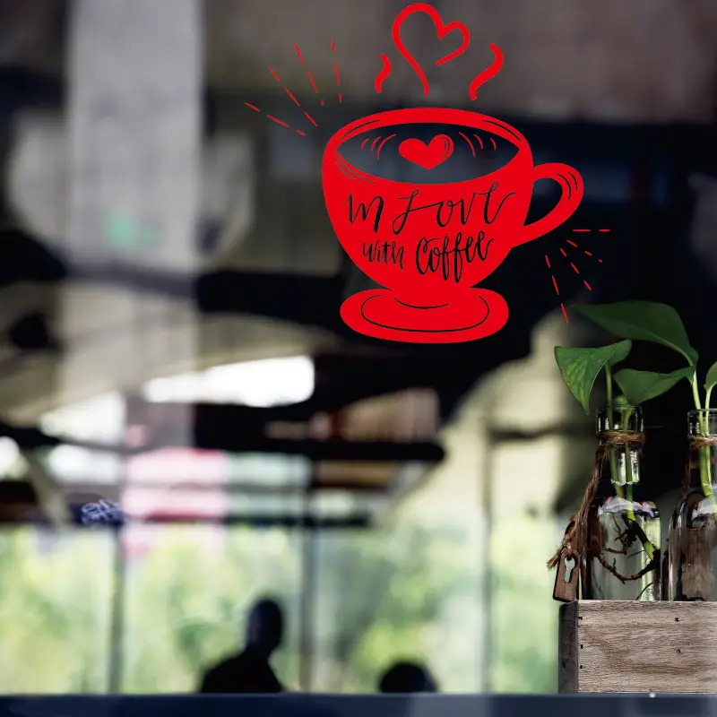 Dctal cafa decal The coffee shop stickers, the wall decorations  cafe decor mural etiqueta engomada cafa  stickers Lf877