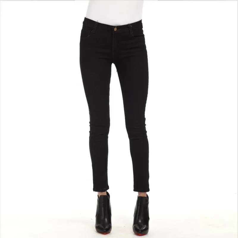 Tight mid waist jeans big size women clothing Europe and America