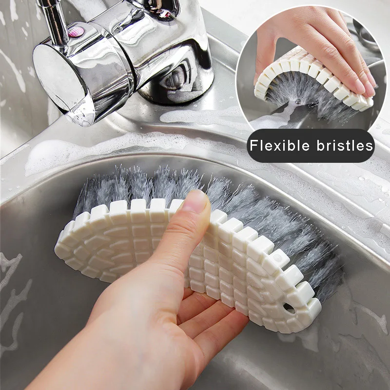 

Kitchen Tool Accessories Cooktop Wall Cleaning Brush Flexible Flexible Bristles Kitchen Bathroom Tile Floor Cleaning Tools-67040