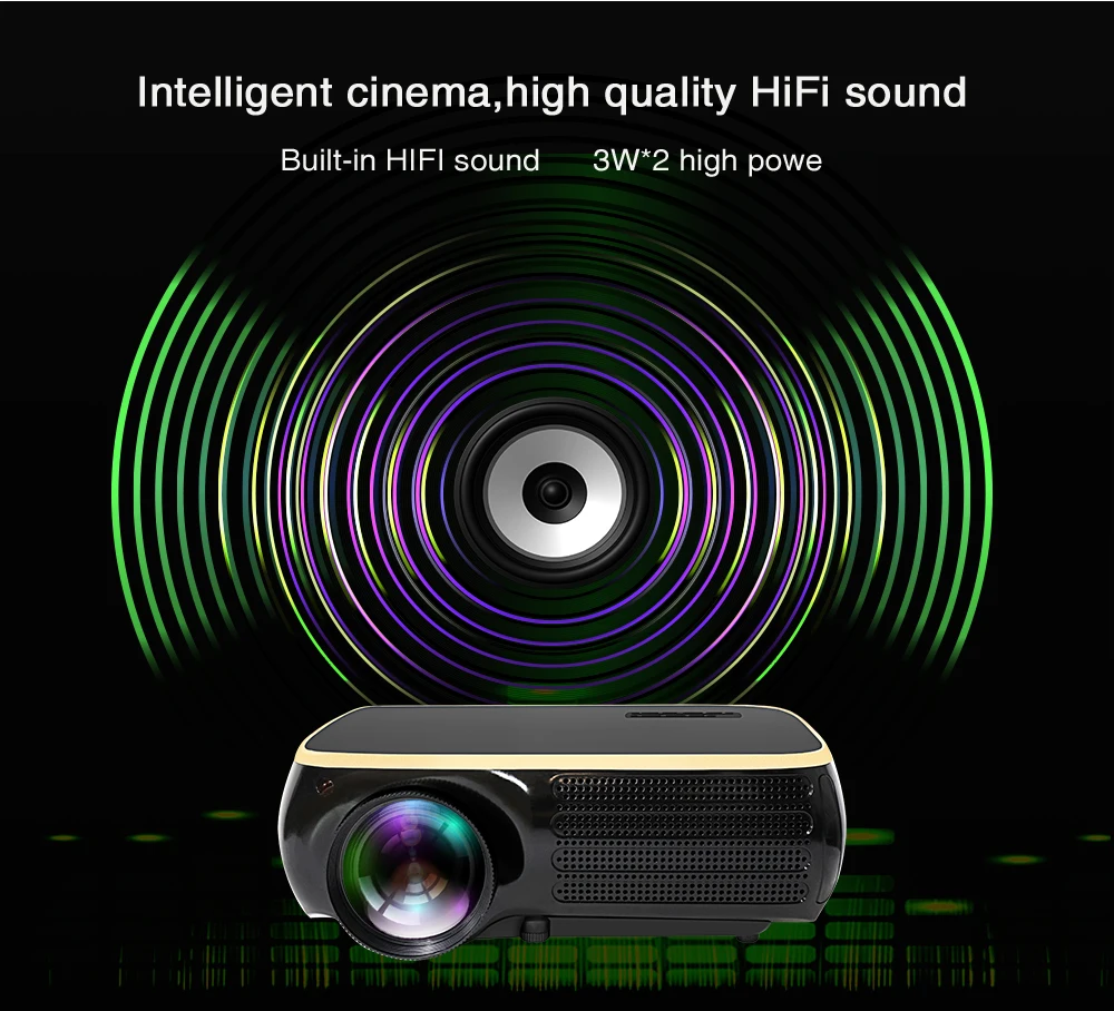 Poner Saund M8S Full HD Native 1080P Projector 5000 Lumens Cinema Proyector Beamer Android WiFi HDMI Projector Auto Correction