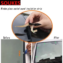 Car Windshield Edges Gap Rubber Sound Seal Strip Sticker For Cadillac CTS SRX ATS Lexus RX NX GS CT200H GS300 RX350 RX300 Saab Car Windshield Edges Gap Rubber Sound Seal Strip Sticker For Cadillac CTS SRX ATS Lexus RX NX GS CT200H GS300 RX350 RX300 Saab