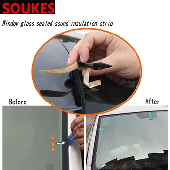 

Car Windshield Edges Gap Rubber Sound Seal Strip Sticker For Cadillac CTS SRX ATS Lexus RX NX GS CT200H GS300 RX350 RX300 Saab
