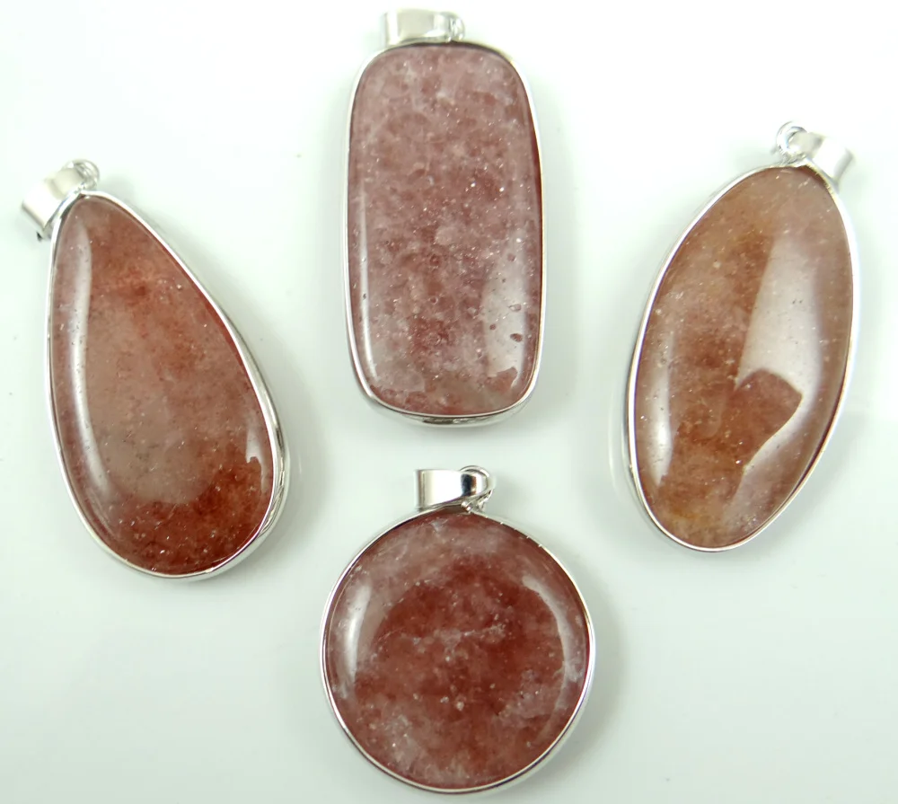 Wholesale Natural Mica stone round rectangle Drop shaped natural Gem