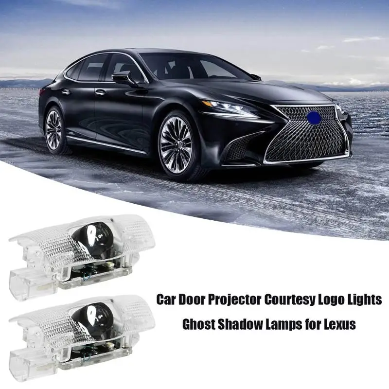 2x светодиодный DC 12-24 V Автомобильный проектор для двери логотип огни Ghost Shadow лампы для Lexus авто лампа свет автомобиль-Стайлинг