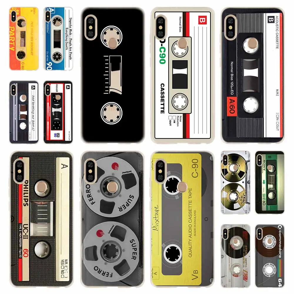 

Retro Cassette Tape Fashion Soft TPU Case Cover For Coque Xiaomi Redmi 4A 5A 6A 4X 5 Plus 6 Pro Note 7 6 4 4X 3 5