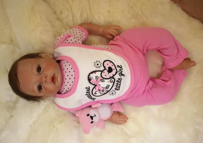 Креативная модель куклы DIY Reborn Baby doll ткань тело 100% силикон Boneca большие глаза